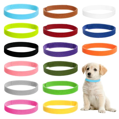 Giantree 15 Stück Welpen ID Halsbänder, Einstellbar Welpenhalsbänder, Welpenhalsband verstellbare ID-Halsbänder für kleine Katzen Hunde Kitten Halsband für Neugeborener Welpen Kitten Haustier Giantree 15 Stück Welpen ID Halsbänder, Einstellbar Welpenhalsbänder, Welpenhalsband verstellbare ID-Halsbänder für kleine Katzen Hunde Kitten Halsband für Neugeborener Welpen Kitten Haustier von Giantree