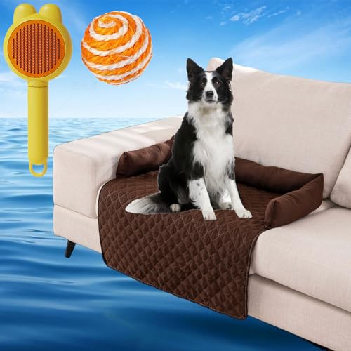 Gienslru HeatRelief Cooling Dog Bed, Pelzbarn Kühlendes Sofabett, Pelsbarn Cooling Mat, kühlender Autositz für Hunde, Hundedecke Sofa Halten Sie Ihr Fellbaby Kühler und Bequemer (Kaffee, 90×90cm) von Gienslru