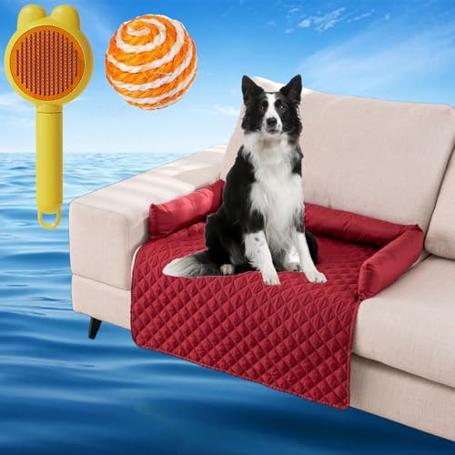 Gienslru Pelzbarn KüHlendes Hundebett, Pelsbarn KüHlendes Sofabett, Pelsbarn Cooling Mat, KüHlender Autositz füR Hunde, KüHlbetten füR Hunde, KüHlende Decke Hund (Rot, 90 * 135cm) von Gienslru