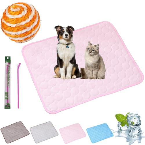 Gienslru Pfotenfrost Matte, Pfotenfrost Matte für Katzen Hund, 3-Schicht-System Selbstkühlende Kühlmatte für Hunde, Waschbar PfotenFrost Kühlmatte (Rosa, XXL(150 * 100cm)) von Gienslru