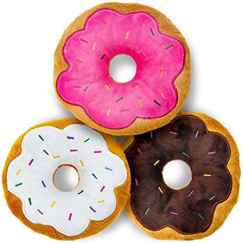 15,2 cm Plüschspielzeug für Haustiere, 3 verschiedene Donuts mit Quietschern, Kauspielzeug für Hunde 15,2 cm Plüschspielzeug für Haustiere, 3 verschiedene Donuts mit Quietschern, Kauspielzeug für Hunde von Giftable World