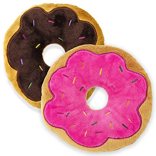 Giftable World 15,2 cm Plüsch-Haustierspielzeug, 2 verschiedene Donuts mit Quietschern, Kauspielzeug für Hunde Giftable World 15,2 cm Plüsch-Haustierspielzeug, 2 verschiedene Donuts mit Quietschern, Kauspielzeug für Hunde von Giftable World