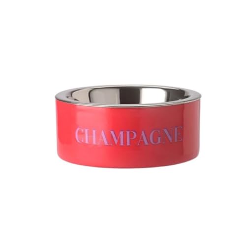 Futternapf Love Pets, Gr. S, Champagne Eisen 17x7x17 cm, rot von Giftcompany