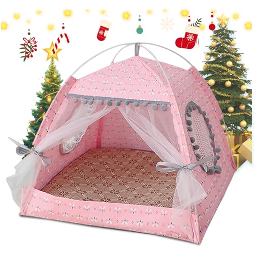 Saymequeen Katzen-Prinzessinnen-Zelt, Haustier, Hund, niedliches Blumenhöhle, Nest, Bett, tragbares Hundezelt, Größe M: 38 x 38 x 36 cm, Blumenrosa Saymequeen Katzen-Prinzessinnen-Zelt, Haustier, Hund, niedliches Blumenhöhle, Nest, Bett, tragbares Hundezelt, Größe M: 38 x 38 x 36 cm, Blumenrosa von Gigreinc