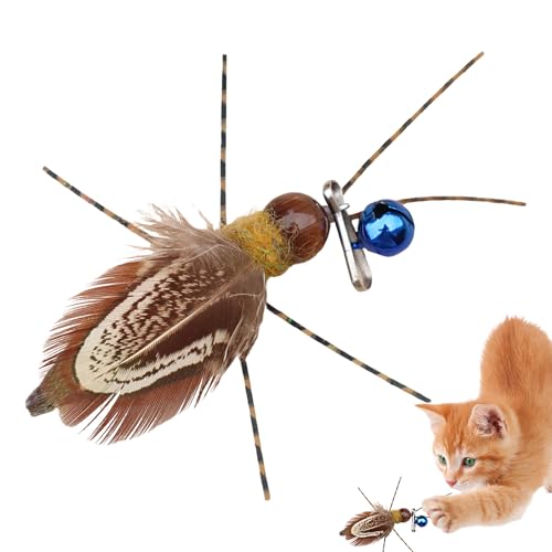 Gihioue Katzenspielzeug Aus Wolle, Katzenspielzeug Aus Simulierten Glühwürmchen, Interaktives, Haustier-Spielzubehör Zum Stressabbau Gihioue Katzenspielzeug Aus Wolle, Katzenspielzeug Aus Simulierten Glühwürmchen, Interaktives, Haustier-Spielzubehör Zum Stressabbau von Gihioue