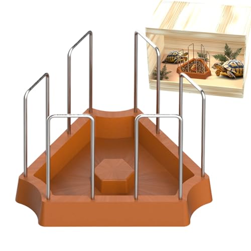 Gihioue Schildkröten Wasserspender | Reptilien Wasserspender Schildkröten Futternapf,Dreieckige Schale Zubehör für die Reptilienfütterung für Lebensraum, Tierliebhaber, Gehege, Eidechsen, Terrarium, von Gihioue