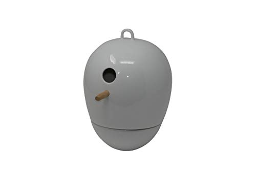 Gilitzer hochwertiges Design Keramik Vogelhaus - Nistkasten - Egg Porzellan weiß Einflugloch 22 mm von Gilitzer