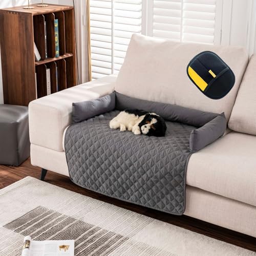 Pelzbarn Kühlendes Sofabett, Pelzbarn Kühlmatte Hundebett, Vier Jahreszeiten Universal KüHlpad Aus Eisseide, Maschinenwaschbar Hundebett füR Katzen und Hunde Aller GrößEn (Dunkelgrau, 90cm*120cm) von Giltpeak