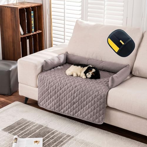 Pelzbarn Kühlendes Sofabett, Pelzbarn Kühlmatte Hundebett, Vier Jahreszeiten Universal KüHlpad Aus Eisseide, Maschinenwaschbar Hundebett füR Katzen und Hunde Aller GrößEn (Hellgrau, 90cm*90cm) von Giltpeak