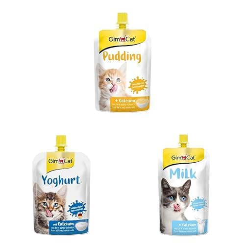 Bundle aus GimCat Milchprodukten - 1 x 150 g GimCat Pudding, 1 x 150 g GimCat Yoghurt, 1 x 200 g GimCat Milk Bundle aus GimCat Milchprodukten - 1 x 150 g GimCat Pudding, 1 x 150 g GimCat Yoghurt, 1 x 200 g GimCat Milk von GimCat