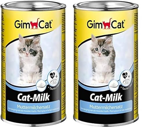 GimCat Cat-Milk Muttermilchersatz - Vitaminreiche Katzenmilch mit Taurin und Calcium - 1 Dose (1 x 200 g) (Packung mit 2) von GimCat