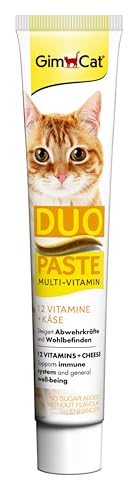 GimCat Duo Paste Multi-Vitamin und Käse - Wertvolle Vitamine steigern Abwehrkräfte und Wohlbefinden - 1 Tube (1 x 50 g) von GimCat