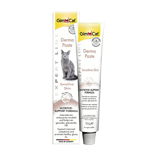 GimCat EXPERT LINE Derma Paste - Funktionaler Katzensnack unterstützt verbessertes Hautbild und fördert gesundes Fell - 1 Tube (1 x 50 g) von GimCat