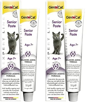 GimCat EXPERT LINE Senior Paste - Funktionaler Katzensnack unterstützt gesunde Alterung von Katzen ab 7 Jahren - 1 Tube (Packung mit 2) von GimCat