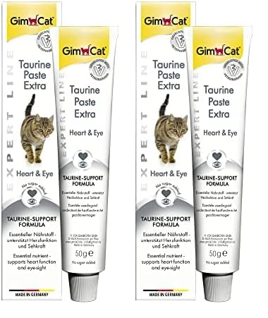 GimCat EXPERT LINE Taurine Paste Extra - Funktionaler Katzensnack fördert Herzfunktion und Sehkraft - 1 Tube (1 x 50 g) (Packung mit 2) von GimCat