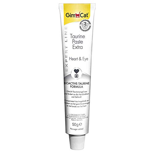 GimCat EXPERT LINE Taurine Paste Extra - Funktionaler Katzensnack fördert Herzfunktion und Sehkraft - 1 Tube (1 x 50 g) von GimCat