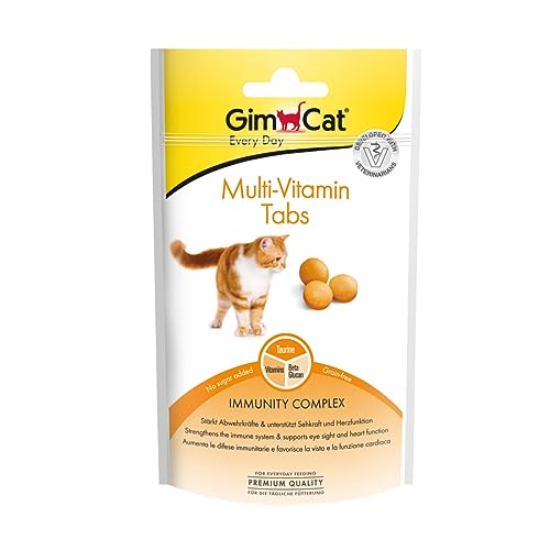 GimCat Multi-Vitamin Tabs - Funktionaler Katzensnack unterstützt Immunsystem, Herz und Augen - 8er Pack (8 x 40 g) von GimCat