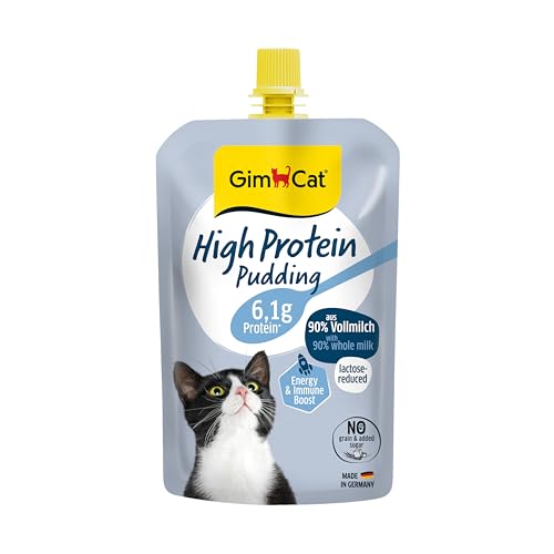 GimCat High Protein Pudding - Köstlicher proteinreicher Snack für zwischendurch - Made in Germany (1 x 100 g) von GimCat