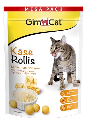 GimCat Käse Rollis - Getreidefreier und vitaminreicher Katzensnack mit echtem Hartkäse - 1 Beutel (1 x 425 g) von GimCat