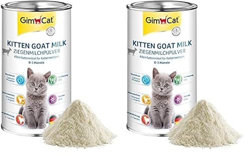 GimCat Kitten Goat Milk - Ziegenmilchpulver als Alleinfutter für Katzenbabys bis zum 3. Monat - 1 Dose (1 x 200 g) (Packung mit 2) von GimCat
