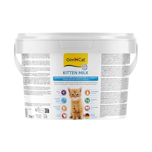 GimCat Kitten Milk Muttermilchersatz -Katzenmilch mit Taurin und Calcium - 1 Eimer (1 x 2 kg) von GimCat