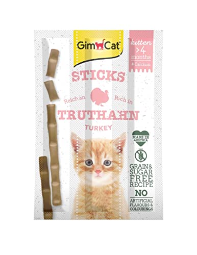 GimCat Sticks Kitten Truthahn - Softe Kaustangen mit hohem Fleischanteil und ohne Zuckerzusatz - 1 Packung (1 x 3 Sticks) von GimCat