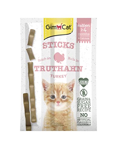 GimCat Sticks Kitten Truthahn - Softe Kaustangen mit hohem Fleischanteil und ohne Zuckerzusatz - 1 Packung (1 x 3 Sticks) von GimCat