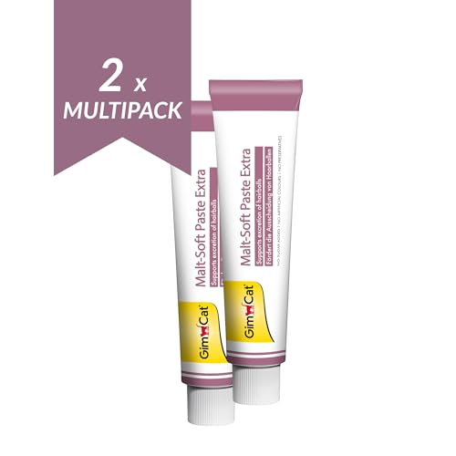 GimCat Malt-Soft Paste Extra - Anti-Hairball Katzensnack fördert Ausscheidung von Haarballen - 1 Tube (1 x 200 g) (Packung mit 2) von GimCat