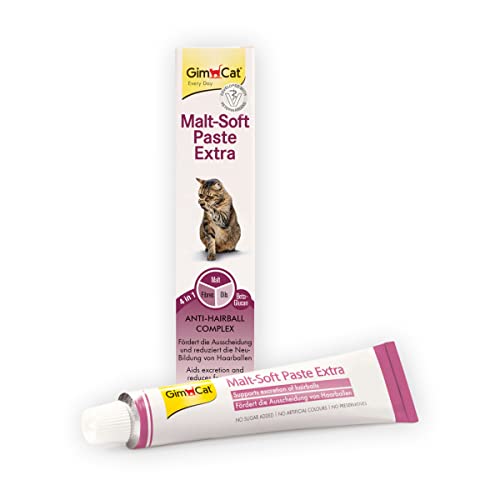 GimCat Malt-Soft Paste Extra - Anti-Hairball Katzensnack fördert Ausscheidung von Haarballen - 1 Tube (1 x 100 g) von GimCat
