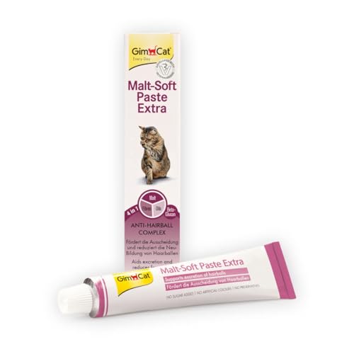 GimCat Malt-Soft Paste Extra - Anti-Hairball Katzensnack fördert Ausscheidung von Haarballen - 1 Tube (1 x 50 g) von GimCat