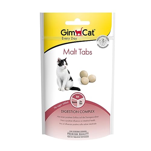 GimCat Malt Tabs - Funktionaler Katzensnack mit positivem Einfluss auf die Darmgesundheit - 1 Beutel (1 x 40 g) von GimCat