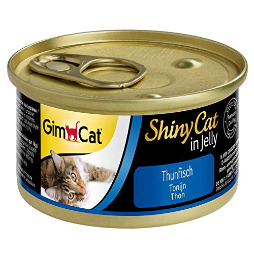 GimCat ShinyCat in Jelly Thunfisch - Nassfutter mit Fisch und Taurin für Katzen - 48 Dosen (48 x 70 g) von GimCat