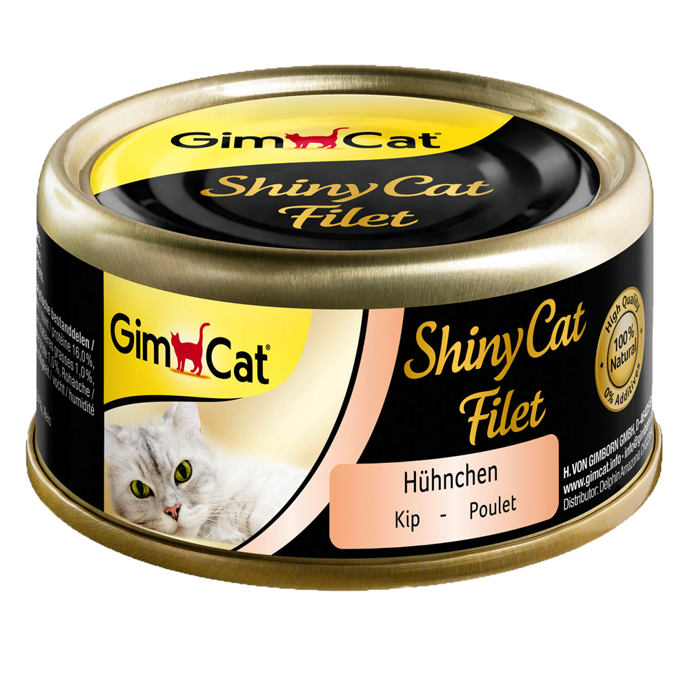 Sparpaket GimCat ShinyCat Filet Dose 24 x 70 g - Hühnchen Mix von Gimcat