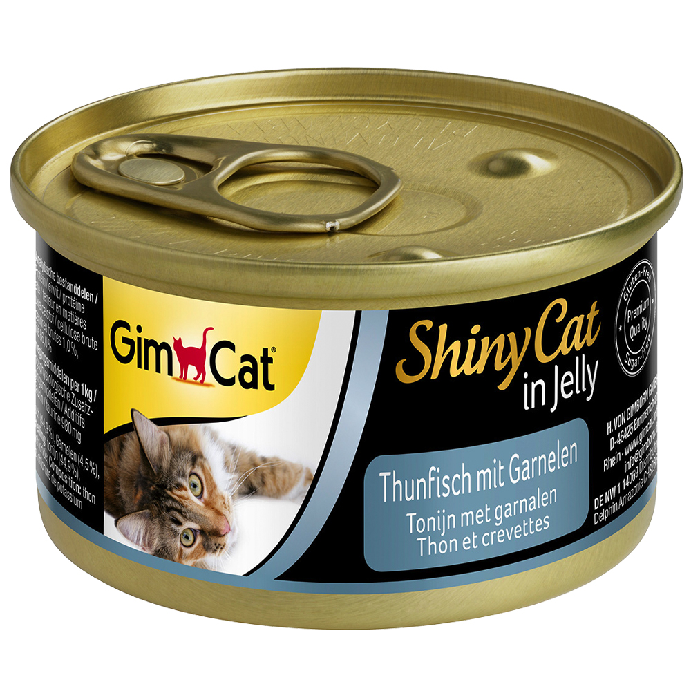 Sparpaket GimCat ShinyCat Jelly 24 x 70 g - Thunfisch & Garnelen von Gimcat