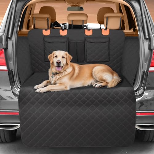 Gimars 190 x 105cm Kofferraum Schutzmatte mit Seiten & Erweitert Ladekantenschutz, Wasserfest rutschfest Kratzfest Kofferraumschutz Hund, Universell Hundedecke Auto Stoßstangenschutz für SUV Auto LKW von Gimars