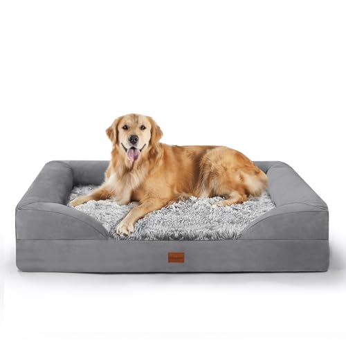 Gimars 9,4 cm verdicktes orthopädisches Hundebett für extra große Hunde, stützendes Hundesofabett mit 28D-Eierkisten-Schaumstoff, abnehmbarer, waschbarer Bezug, wasserdichtes Futter für Welpen Gimars 9,4 cm verdicktes orthopädisches Hundebett für extra große Hunde, stützendes Hundesofabett mit 28D-Eierkisten-Schaumstoff, abnehmbarer, waschbarer Bezug, wasserdichtes Futter für Welpen von Gimars