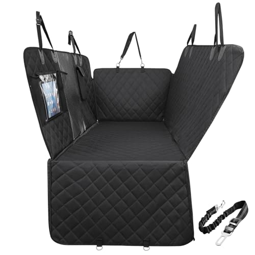Gimars Hundedecke Auto Rückbank, 157x137cm Große Verdickte Kratzfest Wasserdicht Hunde Autositz Rückbank, Universal Hundedecke Auto Mit Abnehmbarer Vorderer Abdeckung Und Sichtfenster Für PKW LKW SUV von Gimars