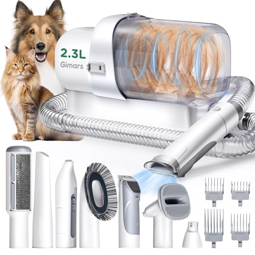 Gimars Hundeschermaschine mit Staubsauger, 2,3L Hundestaubsauger mit 12000 Pa Saugkraft, leises Schermaschine Katze Hund haarschneidemaschine mit 7 Pflegewerkzeugen, Tierhaarentferner mit hundebürste Gimars Hundeschermaschine mit Staubsauger, 2,3L Hundestaubsauger mit 12000 Pa Saugkraft, leises Schermaschine Katze Hund haarschneidemaschine mit 7 Pflegewerkzeugen, Tierhaarentferner mit hundebürste von Gimars