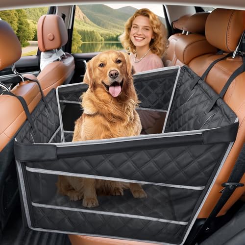 Gimars Verstärkung Extra Stabiler Hunde Autositz für Mittlere Kleine Hunde, Wasserdicht Verbreiterung Hundesitz Auto Rückbank, Passagierfreundlich Hundebox Auto mit Netzfenstern Sicherheitsgurten, L Gimars Verstärkung Extra Stabiler Hunde Autositz für Mittlere Kleine Hunde, Wasserdicht Verbreiterung Hundesitz Auto Rückbank, Passagierfreundlich Hundebox Auto mit Netzfenstern Sicherheitsgurten, L von Gimars