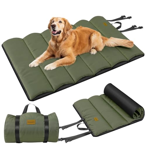 Gimars Verbesserte Outdoor Hundebett mit wasserdichter Folie, leicht aufrollbar mit Schnalle, großes Reisehundebett für mittelgroße & große Hunde, tragbar, faltbar, waschbar Gimars Verbesserte Outdoor Hundebett mit wasserdichter Folie, leicht aufrollbar mit Schnalle, großes Reisehundebett für mittelgroße & große Hunde, tragbar, faltbar, waschbar von Gimars
