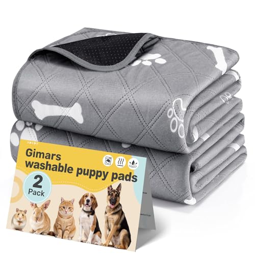 Gimars Waschbare Welpen-Unterlagen – Wiederverwendbare Hundetrainingspads, 2er Pack, 60×50 cm, Verdickte Baumwolle, Super saugfähig & Auslaufsicher – Puppy Pads für Hunde, Katzen und Meerschweinchen Gimars Waschbare Welpen-Unterlagen – Wiederverwendbare Hundetrainingspads, 2er Pack, 60×50 cm, Verdickte Baumwolle, Super saugfähig & Auslaufsicher – Puppy Pads für Hunde, Katzen und Meerschweinchen von Gimars