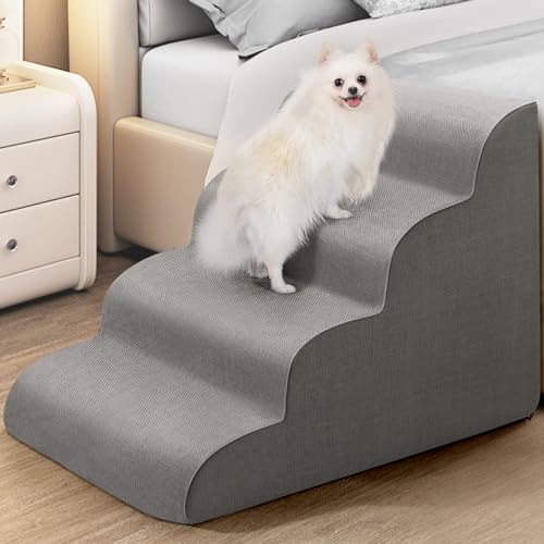 Upgrade Hundetreppe für kleine, mittlere und große Hunde, Stabiler 30D High Density Foam, extra breite, Tiefe, rutschfeste Haustiertreppe, Abnehmbarer, waschbarer Bezug für Couch, Sofa Upgrade Hundetreppe für kleine, mittlere und große Hunde, Stabiler 30D High Density Foam, extra breite, Tiefe, rutschfeste Haustiertreppe, Abnehmbarer, waschbarer Bezug für Couch, Sofa von Gimars
