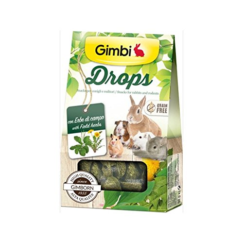 Gimbi Drops mit Feldkraut Snack für Nagetiere ohne Getreide 50g von Gimbi