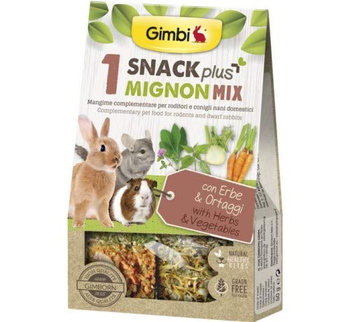 Gimbi Snack Plus Snack Grain Free Snack für Nagetiere 50g (Mix1 Kräuter & Gemüse) von Gimbi