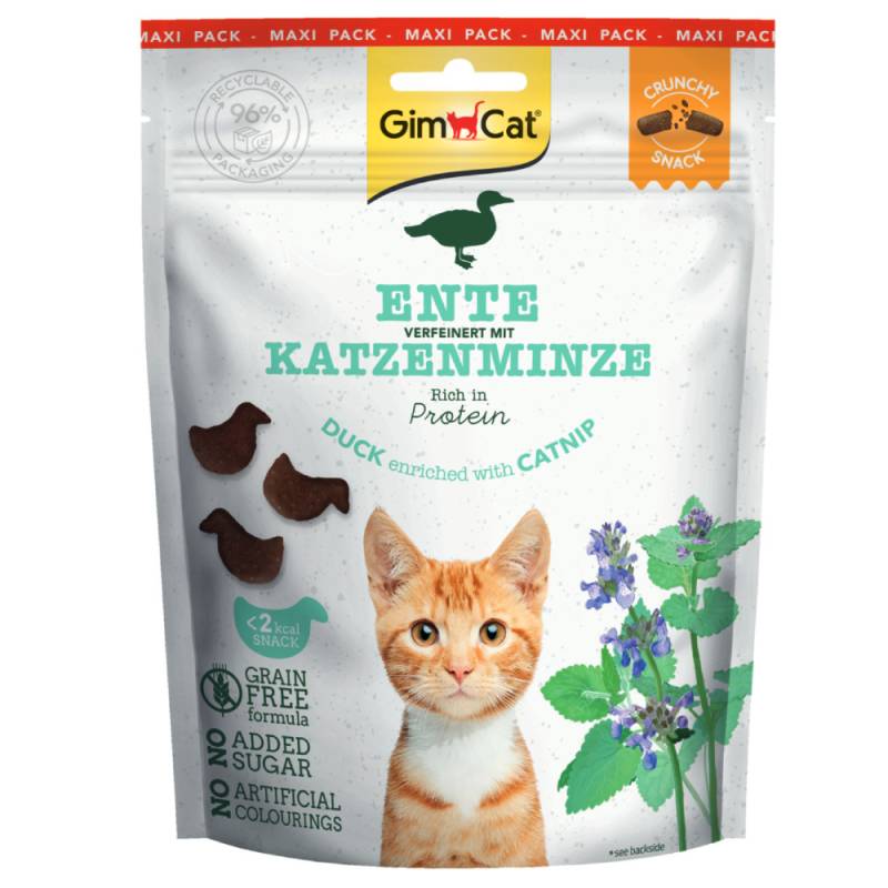 GimCat Crunchy Snacks - Ente mit Katzenminze (140 g) von Gimcat