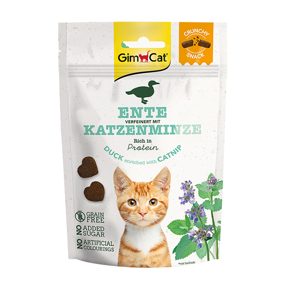 GimCat Crunchy Snacks - Ente mit Katzenminze (50 g) von Gimcat
