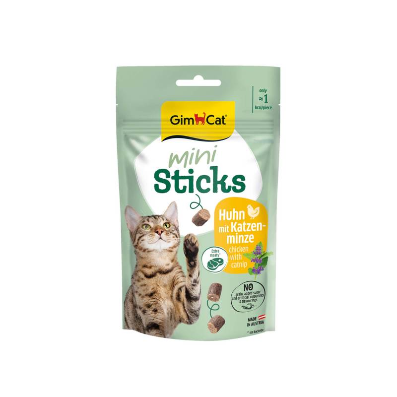 GimCat Mini Sticks - Huhn mit Katzenminze (50 g) von Gimcat