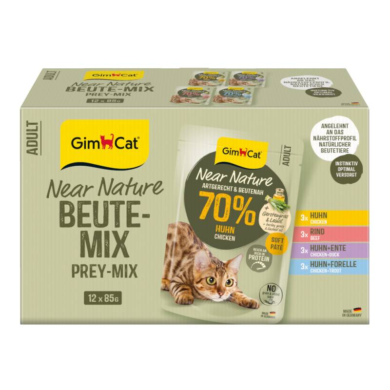 GimCat Near Nature Probierpaket 12 x 85 g - Mixpaket (4 Sorten) von Gimcat