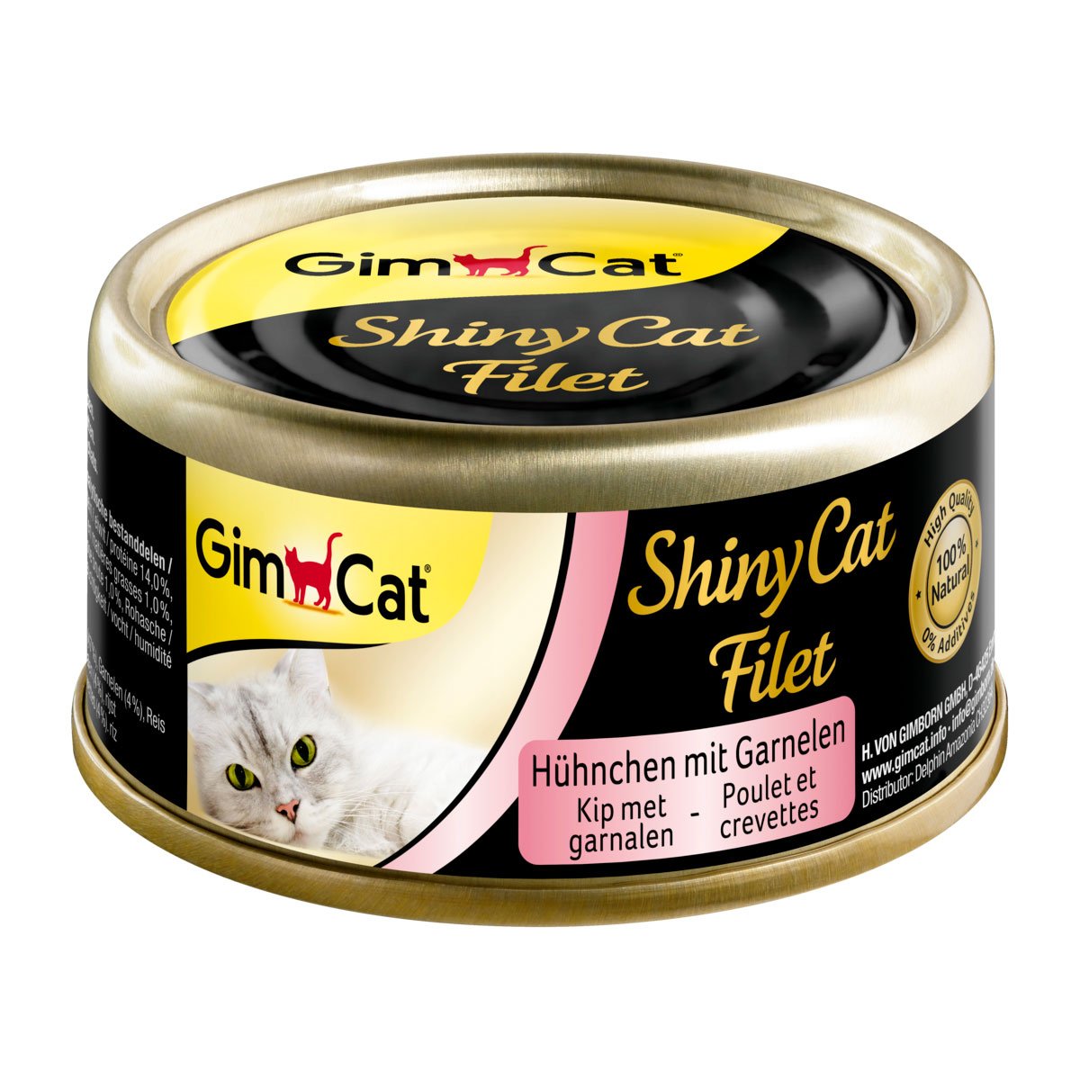 GimCat ShinyCat Filet Hühnchen & Garnelen 6x70g von Gimcat