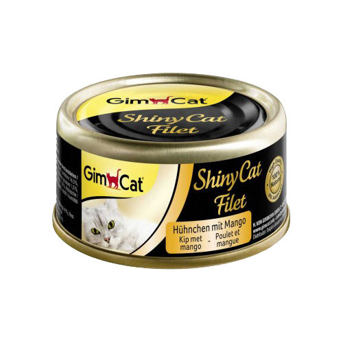 GimCat ShinyCat Filet Katzenfutter - Dosen - Huhn & Thunfisch - 24 x 70 g von Gimcat